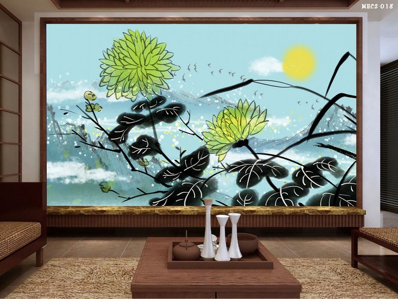 Tranh hoa cúc vàng MHC2-018